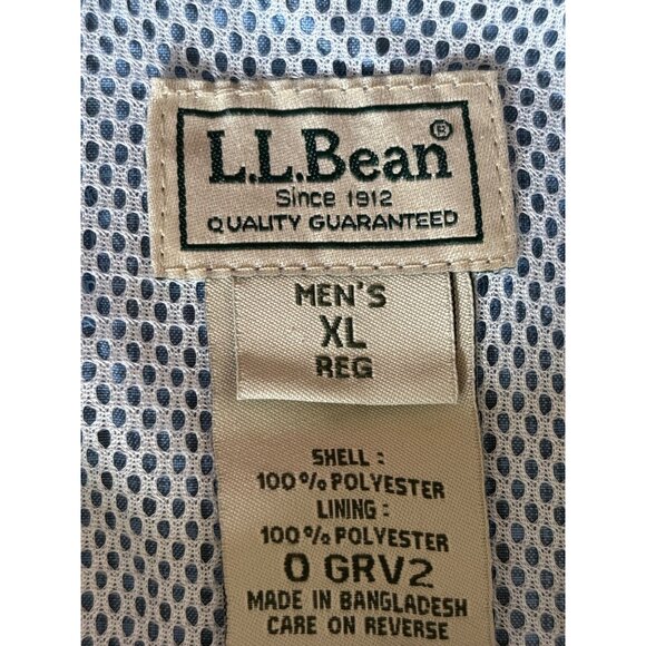 L.L. Bean Mens Shirt Size XL Tropicwear Sunblocking Mesh Pockets Outdoor Fishing - Picture 9 of 11